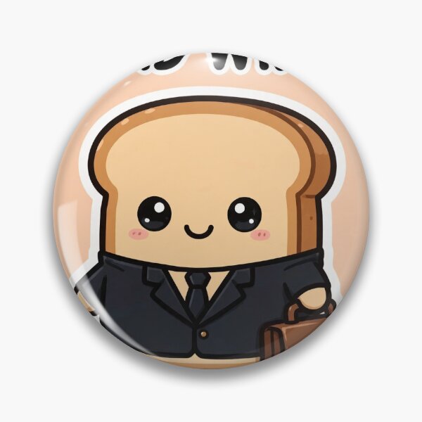 Item preview, Bread Winner — Funny Kawaii Toast Sticker designed and sold by SniffGiggle.