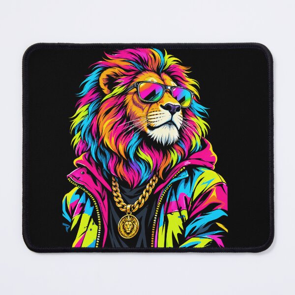 Item preview, Neon Street Lion King with Sunglasses designed and sold by ArcaneArtistry.