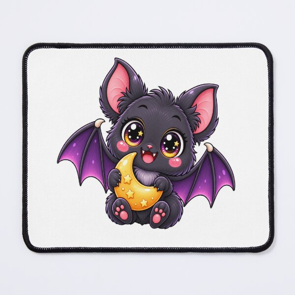 Item preview, Cute Halloween Bat – Kawaii Baby Bat with Crescent Moon | Spooky Cute designed and sold by Pixanova.