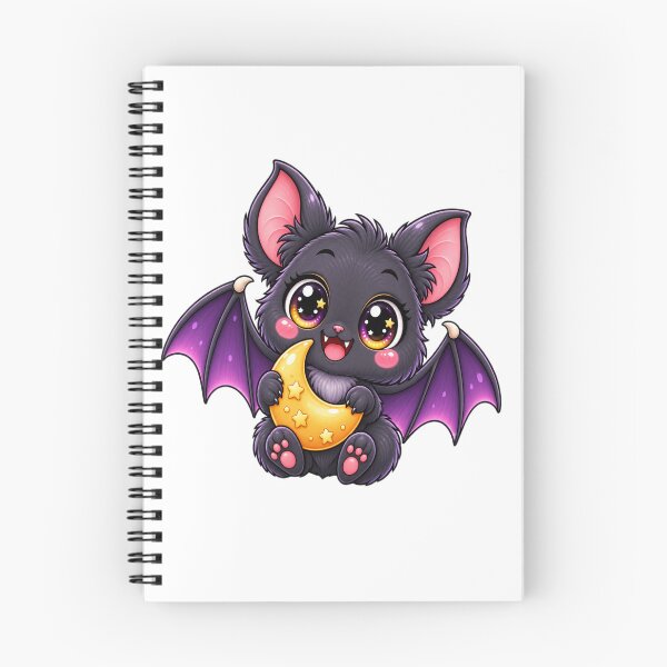 Item preview, Cute Halloween Bat – Kawaii Baby Bat with Crescent Moon | Spooky Cute designed and sold by Pixanova.