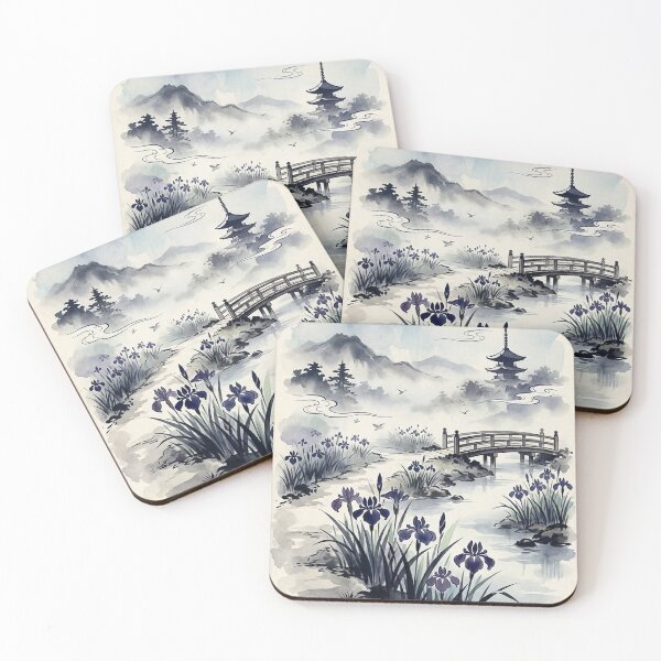 Item preview, Mystical Iris Garden: Traditional Ink Wash Painting Style with Modern Aesthetic designed and sold by iris-festival.