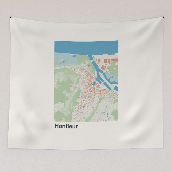 Item preview, Honfleur Minimalistic Map Art designed and sold by MapsNerd.