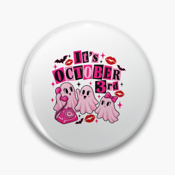 Item preview, It's October 3rd Cute Pink Ghost Funny Halloween Y2K Ghouls designed and sold by Whirx.