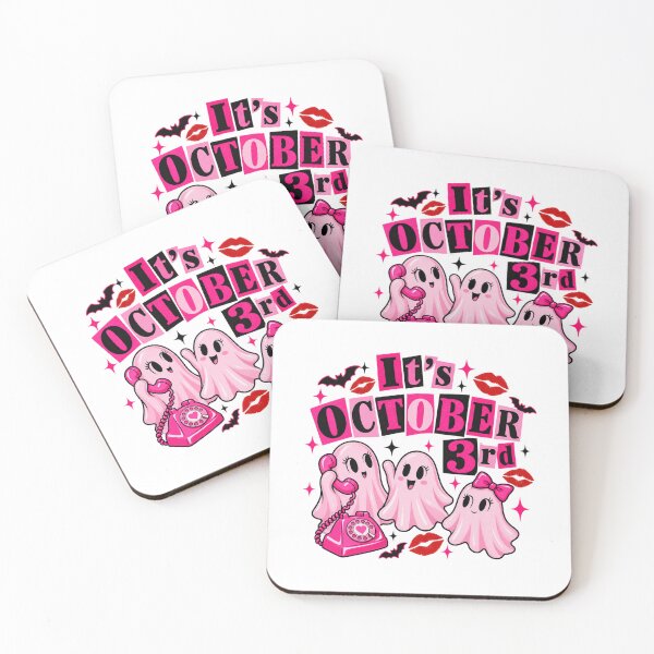 Item preview, It's October 3rd Cute Pink Ghost Funny Halloween Y2K Ghouls designed and sold by Whirx.