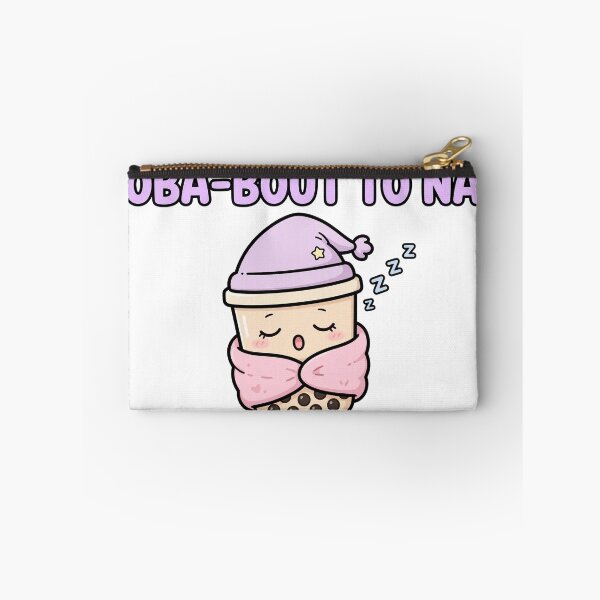 Item preview, Sleepy Chibi Boba Tea Cup Blanket Boba-Bout To Nap Sticker designed and sold by xiaoxiaochibi.