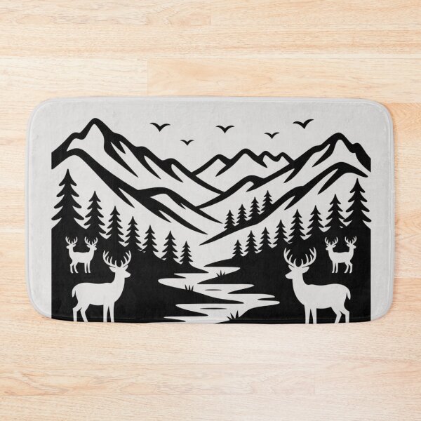 Item preview, Mountain Deer Wilderness Silhouette designed and sold by NatArtSA.