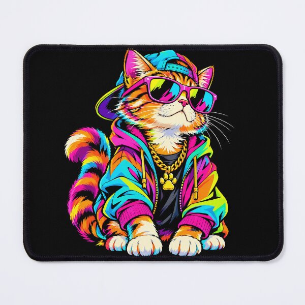 Item preview, Colorful Hip Hop Cat with Sunglasses and Streetwear designed and sold by ArcaneArtistry.