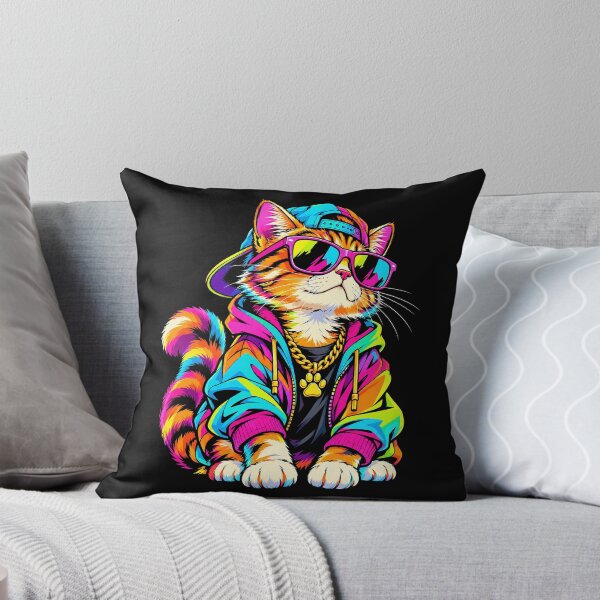 Item preview, Colorful Hip Hop Cat with Sunglasses and Streetwear designed and sold by ArcaneArtistry.