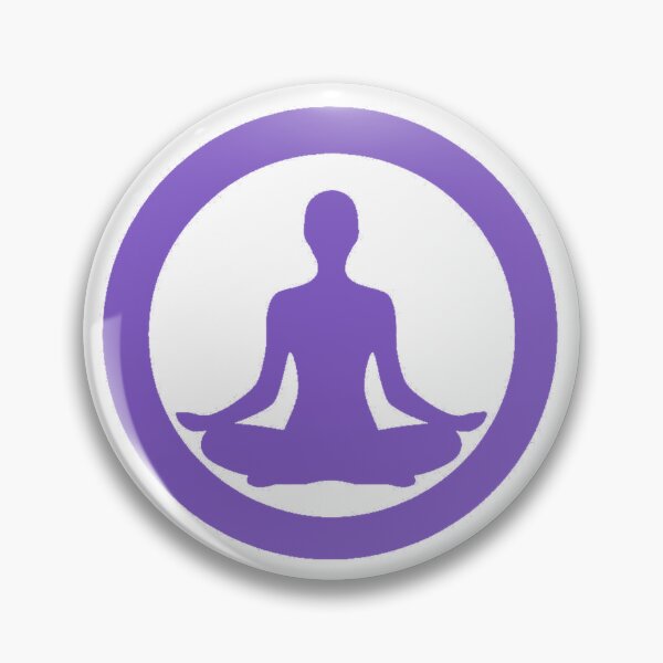 Item preview, YOGA Purple Meditation Typogram - Yoga Lotus Pose Zen Design Purple O designed and sold by 2Sec.