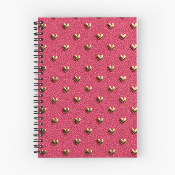 Item preview, Gold Heart Studded Pink Leather designed and sold by CuriosityCasita.