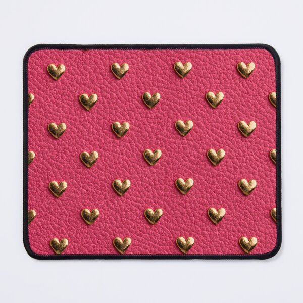 Item preview, Gold Heart Studded Pink Leather designed and sold by CuriosityCasita.