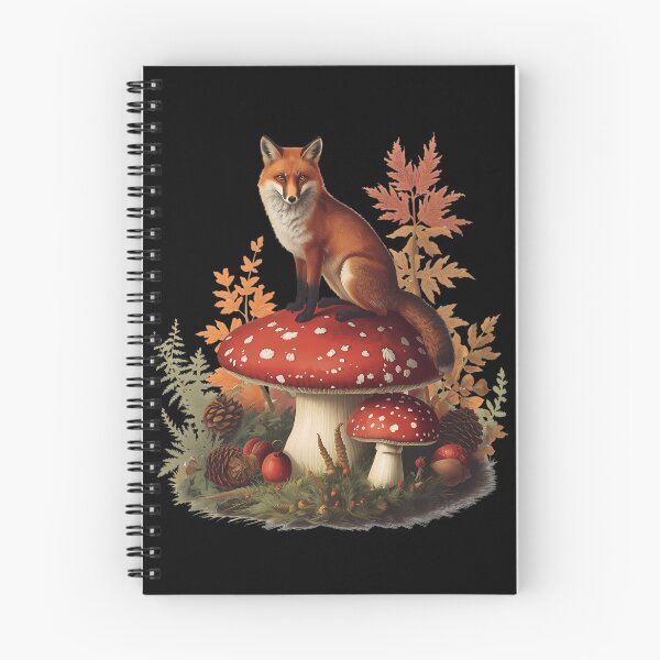 Item preview, Vintage Red Fox on Amanita Mushroom Dark Cottagecore Autumn Sticker designed and sold by Youram.