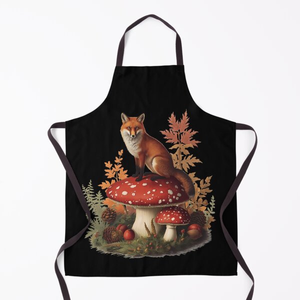 Item preview, Vintage Red Fox on Amanita Mushroom Dark Cottagecore Autumn Sticker designed and sold by Youram.