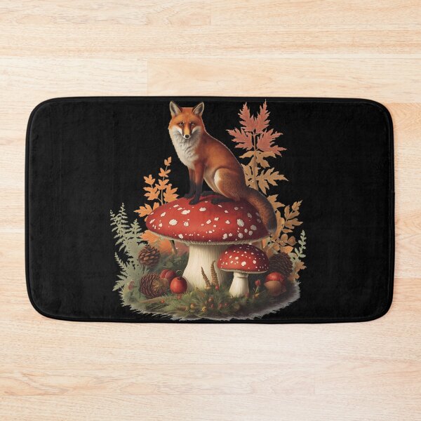 Item preview, Vintage Red Fox on Amanita Mushroom Dark Cottagecore Autumn Sticker designed and sold by Youram.