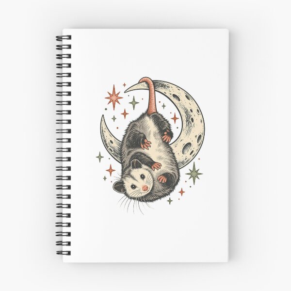 Item preview, Opossum on a Crescent Moon - Celestial Animal Art designed and sold by cybersilverhand.