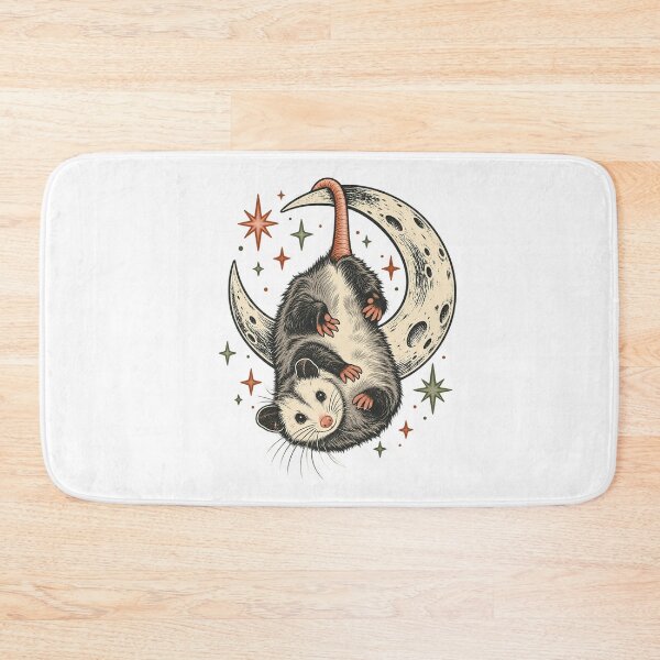 Item preview, Opossum on a Crescent Moon - Celestial Animal Art designed and sold by cybersilverhand.