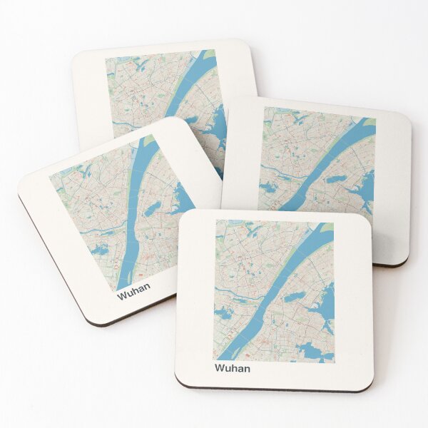 Item preview, Wuhan Minimalistic Map Art designed and sold by MapsNerd.