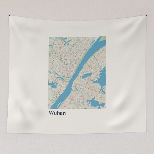 Item preview, Wuhan Minimalistic Map Art designed and sold by MapsNerd.