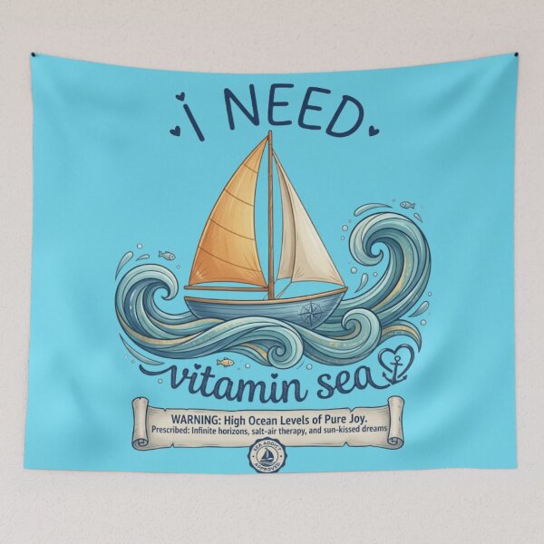 Item preview, I Need Vitamin Sea Funny Prescription Sailboat designed and sold by DreamBig-Shop.