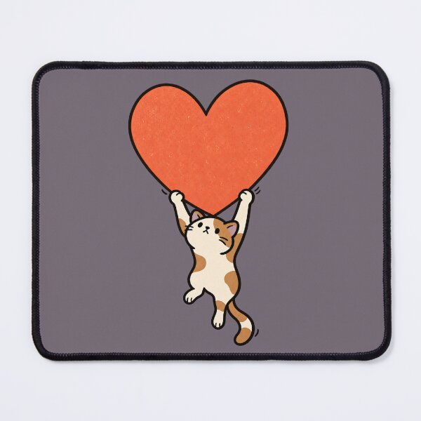 Item preview, Cat Hanging From a Giant Heart – Still Holding On designed and sold by MAD's Recreation Studio.