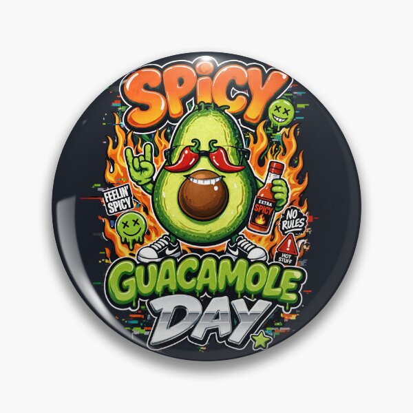 Item preview, Cool Y2K Streetwear Spicy Avocado Guacamole Day designed and sold by CloudyCatArt.