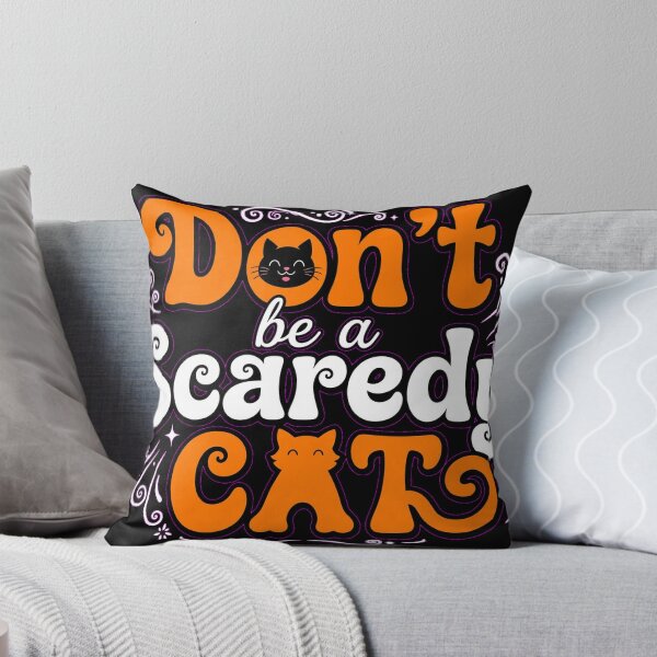 Item preview, Don't Be A Scaredy Cat Retro Halloween designed and sold by Goraty2020.