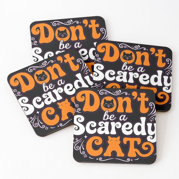 Item preview, Don't Be A Scaredy Cat Retro Halloween designed and sold by Goraty2020.