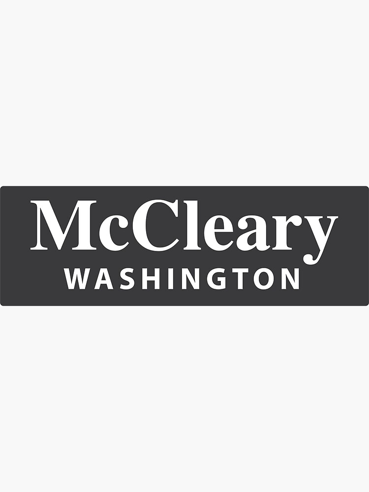 "McCleary, Washington" Sticker for Sale by EveryCityxD1 Redbubble