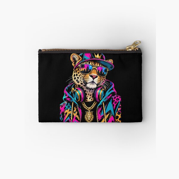 Item preview, Neon Leopard King Streetwear DJ Hip Hop Wild Cat Urban Style designed and sold by ArcaneArtistry.