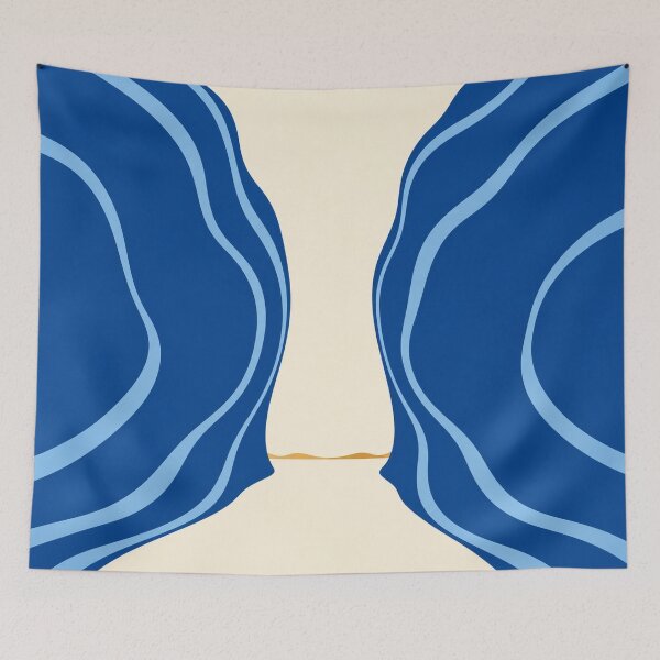 Item preview, Parted Waters – Modern Red Sea Christian Shower Curtain designed and sold by astersgraphics.