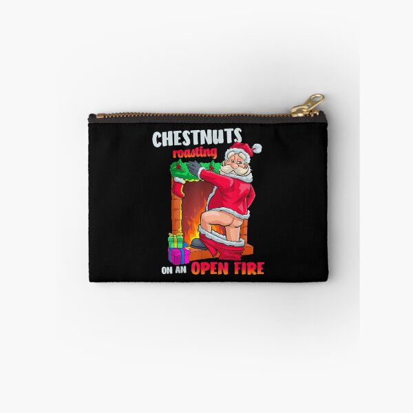 Item preview, Chestnuts Roasting Funny Santa Christmas Food Pun designed and sold by Mind-Drift.