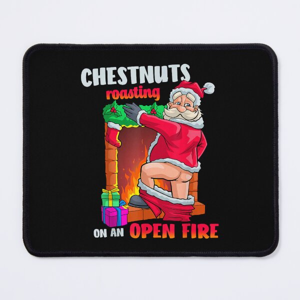 Item preview, Chestnuts Roasting Funny Santa Christmas Food Pun designed and sold by Mind-Drift.