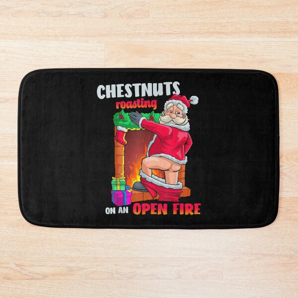 Item preview, Chestnuts Roasting Funny Santa Christmas Food Pun designed and sold by Mind-Drift.