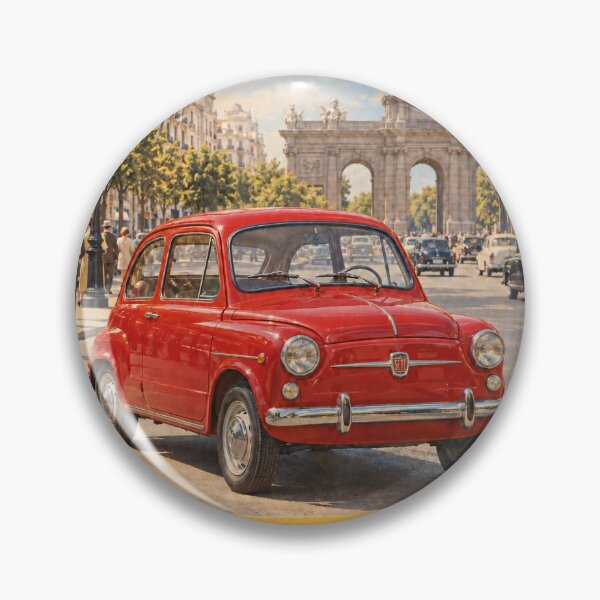 Item preview, 1965 SEAT 600 in Madrid – Vintage poster designed and sold by The Drawing Office.