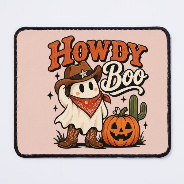 Item preview, Howdy Boo Cowboy Ghost Halloween Western Pumpkin Cute Retro Design designed and sold by Sanika arts .