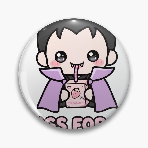 Artikelvorschau, Freundlicher Chibi-Vampirsaftkarton „Reißzähne für den Saft“-Halloween-Aufkleber entworfen und verkauft von xiaoxiaochibi.