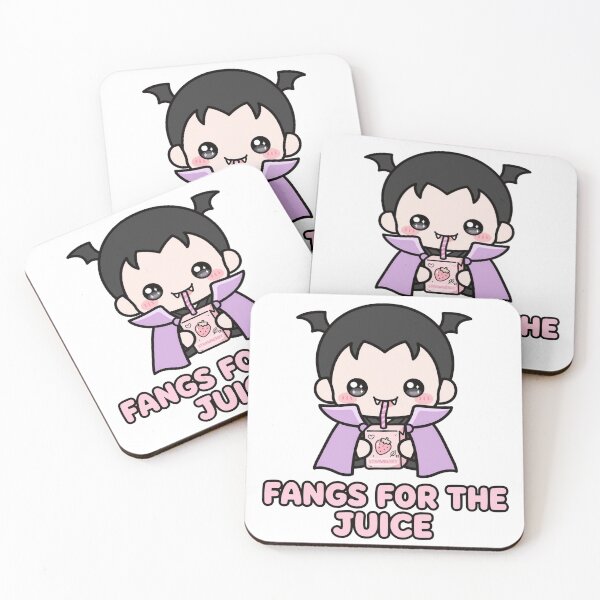 Item preview, Friendly Chibi Vampire Juice Box Fangs For The Juice Halloween Sticker designed and sold by xiaoxiaochibi.