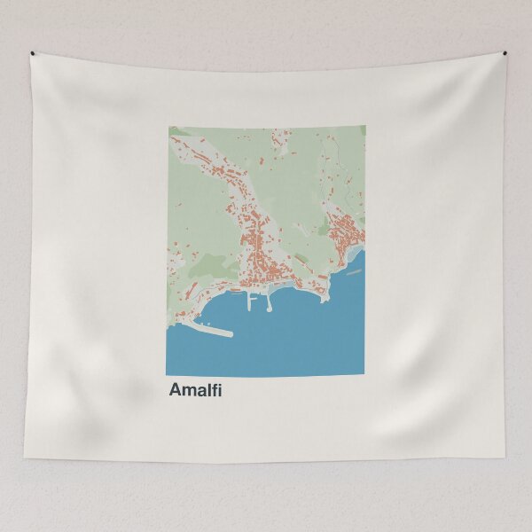 Item preview, Amalfi Minimalistic Map Art designed and sold by MapsNerd.