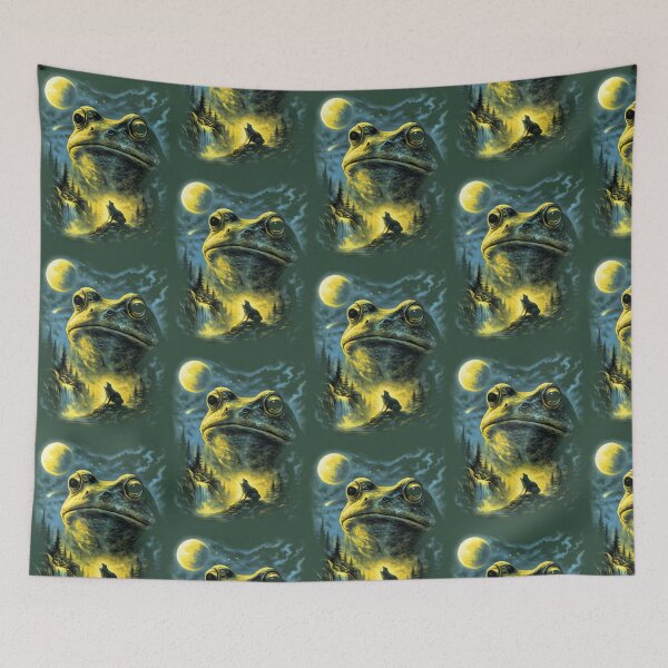 Item preview, Frog Howling to the Moon Retro Nature Graphic Shirt Classic T-Shirt designed and sold by carolynka.
