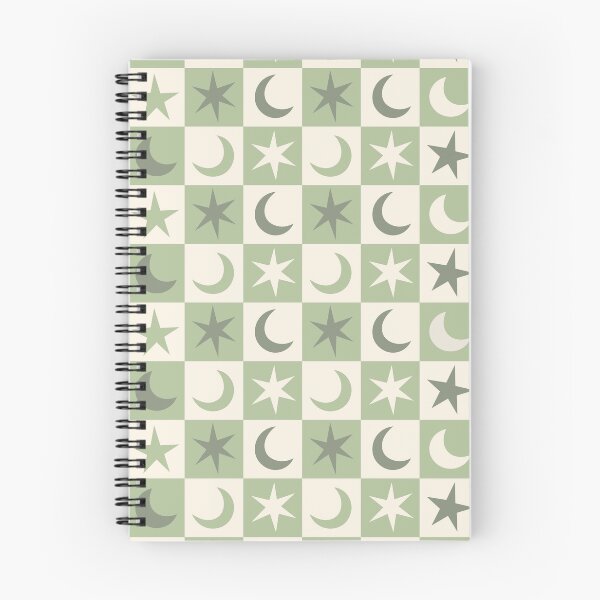 Item preview, Moon and Stars - Green/Off White Checkerboard designed and sold by Studio Vickn.