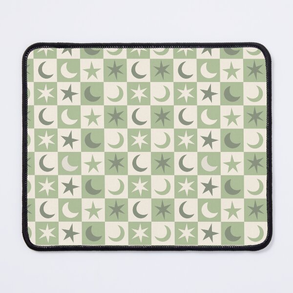 Item preview, Moon and Stars - Green/Off White Checkerboard designed and sold by Studio Vickn.