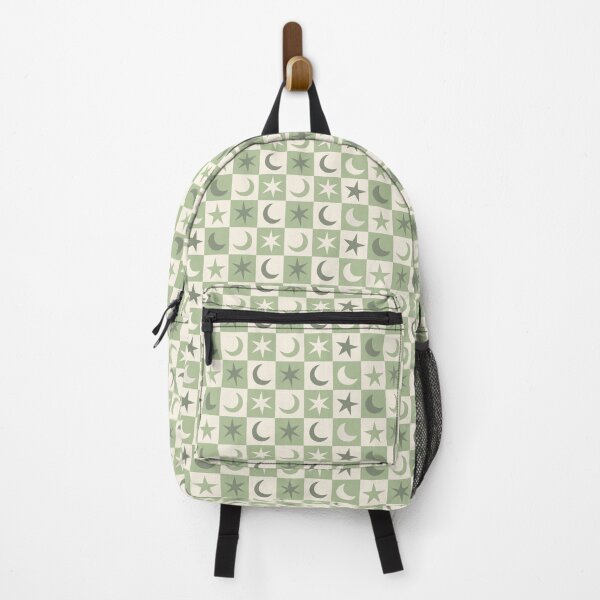 Item preview, Moon and Stars - Green/Off White Checkerboard designed and sold by Studio Vickn.