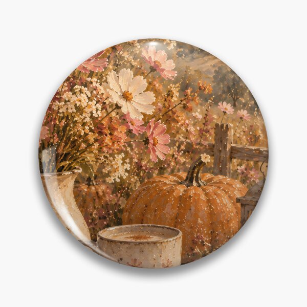 Item preview, Cottagecore Autumn Still Life Oil Painting Tuscan Landscape designed and sold by Jozefin's Studio.