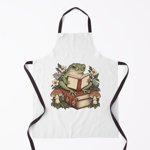 Item preview, Reading Frog with Mushrooms - Cottagecore Book Lover designed and sold by cybersilverhand.