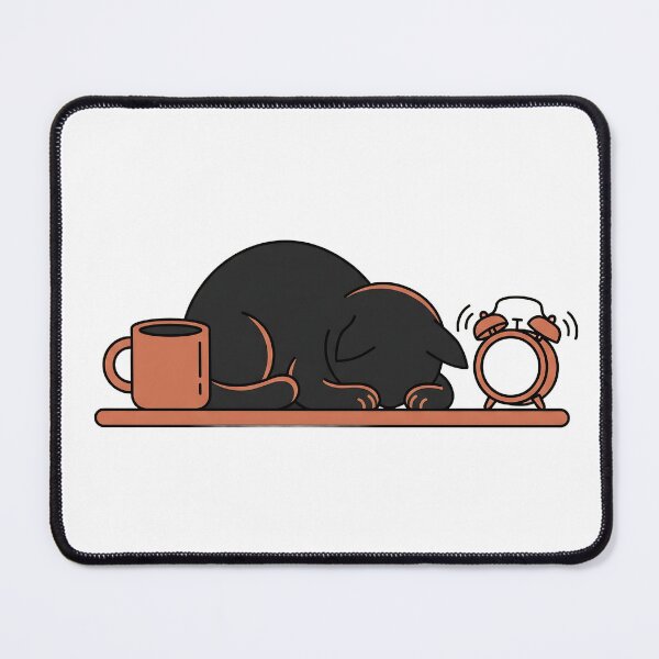 Item preview, Grumpy Chubby Cat Monday Morning Coffee Anti Work Humor designed and sold by mindshocker.