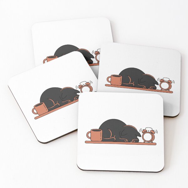 Item preview, Grumpy Chubby Cat Monday Morning Coffee Anti Work Humor designed and sold by mindshocker.