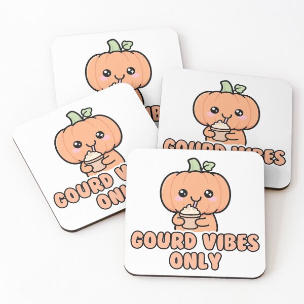 Item preview, Cute Chibi Pumpkin Drinking Pumpkin Spice Latte Gourd Vibes Only Sticker designed and sold by xiaoxiaochibi.