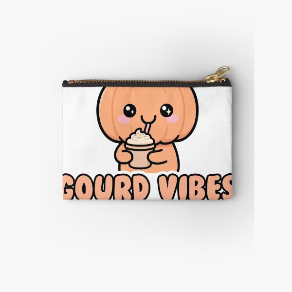 Item preview, Cute Chibi Pumpkin Drinking Pumpkin Spice Latte Gourd Vibes Only Sticker designed and sold by xiaoxiaochibi.
