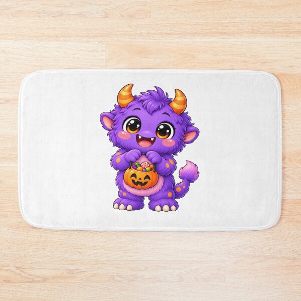 Item preview, Cute Purple Monster Halloween Candy Illustration designed and sold by Pixanova.