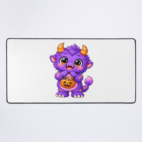 Item preview, Cute Purple Monster Halloween Candy Illustration designed and sold by Pixanova.